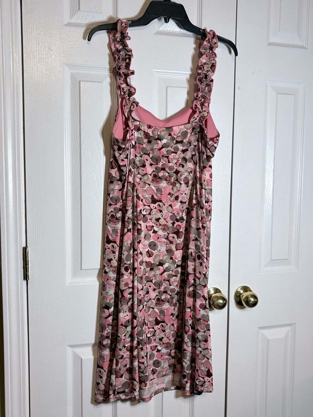 Dressbarn Women's Sleeveless Midi Dress with Frill Strap and Pink Floral Print - Picture 8 of 8